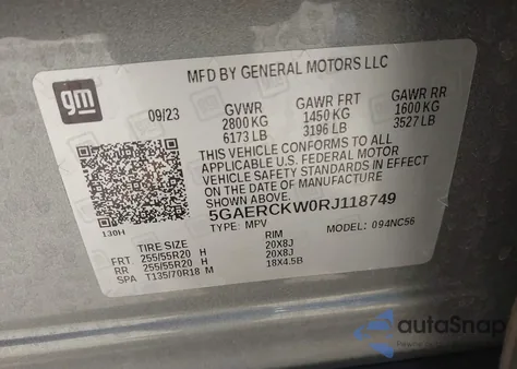 2024 Buick Enclave Premium Fwd from USA, damaged, VIN 5GAERCKW0RJ118749